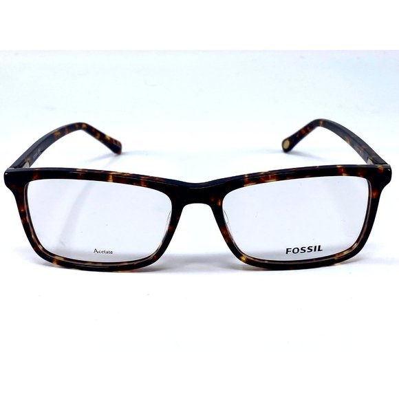 New FOSSIL Havana Rectangle FOS7090/G Mens Eyeglasses 55-17-140 - Picture 2 of 8